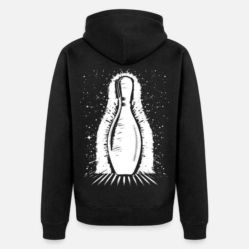 Quille de bowling - Veste à capuche bio Premium Unisexe - noir