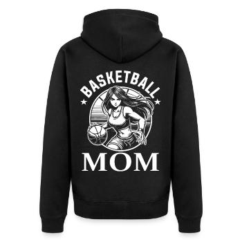 Basketball Mom Design – Stolz & Teamgeist - Veste à capuche bio Premium Unisexe - noir - Dos - Nico (187cm)