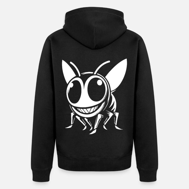 Funny Wasp Design – Comic Fun - Unisex Premium Organic Zip Hoodie - black