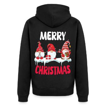 Troupe de Noël Gnome - Veste à capuche bio Premium Unisexe - noir - Dos - Nico (187cm)