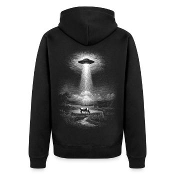 PAU - Veste à capuche bio Premium Unisexe - noir - Dos - Nico (187cm)