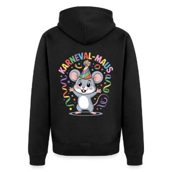 SOURIS DE CARNAVAL - Veste à capuche bio Premium Unisexe - noir - Dos - Nico (187cm)