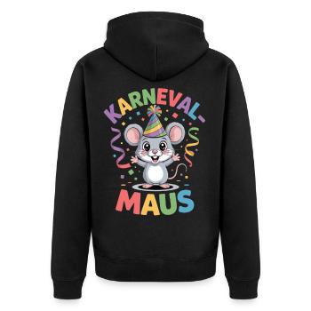 Costume de la souris de carnaval - Veste à capuche bio Premium Unisexe - noir - Dos - Nico (187cm)