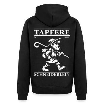 Petit tailleur courageux – Courageux, intelligent et effronté ! - Veste à capuche bio Premium Unisexe - noir - Dos - Nico (187cm)