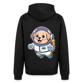 Chien Golden Retriever Astronaute Espace Mignon - Veste à capuche bio Premium Unisexe - noir - Dos - Nico (187cm)