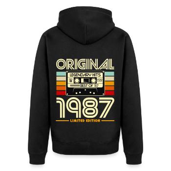 Original 1987 Limited Edition - Veste à capuche bio Premium Unisexe - noir - Dos - Nico (187cm)