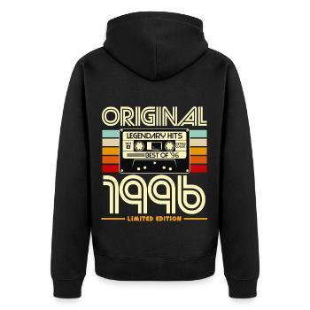 Original 1996 Cassette Limited - Veste à capuche bio Premium Unisexe - noir - Dos - Nico (187cm)