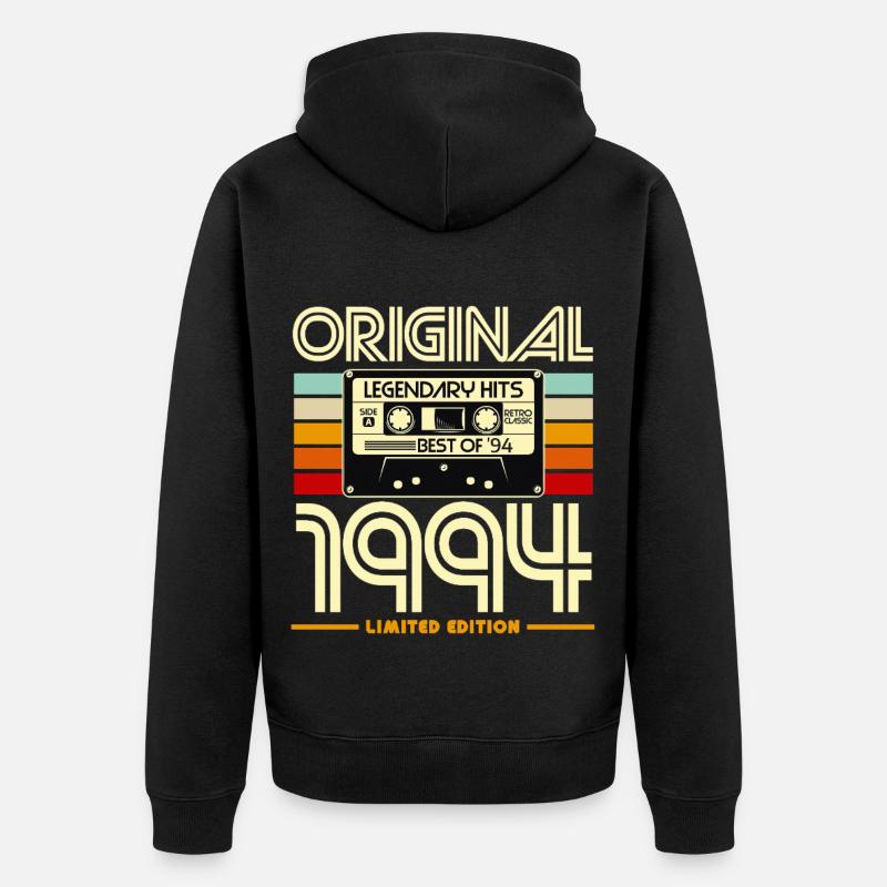 Original 1994 Hits Légendaires - Veste à capuche bio Premium Unisexe - noir