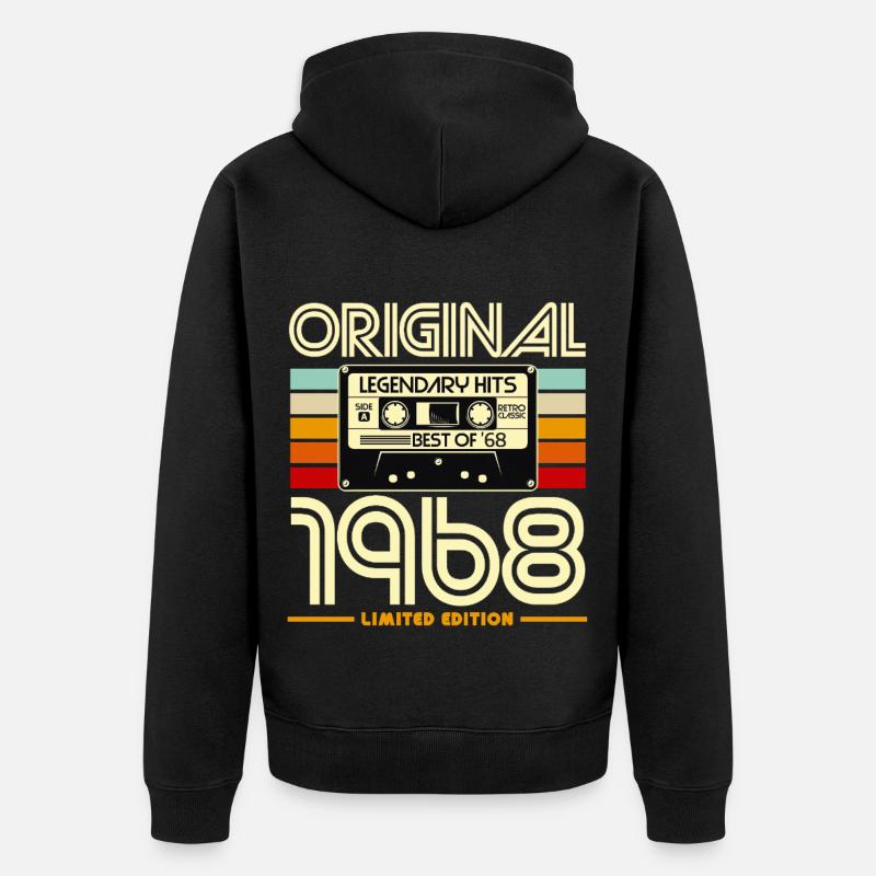 Original 1968 Édition Limitée - Veste à capuche bio Premium Unisexe - noir