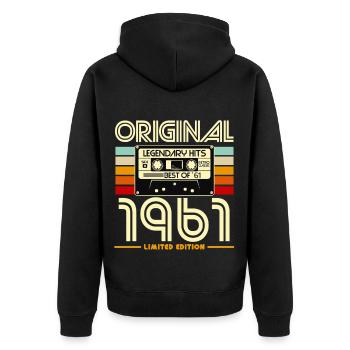 Original Legendary Hits 1961 Limited Edition - Veste à capuche bio Premium Unisexe - noir - Dos - Nico (187cm)