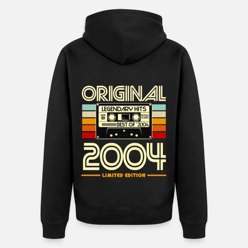 Original 2004 Cassette Limité - Veste à capuche bio Premium Unisexe - noir