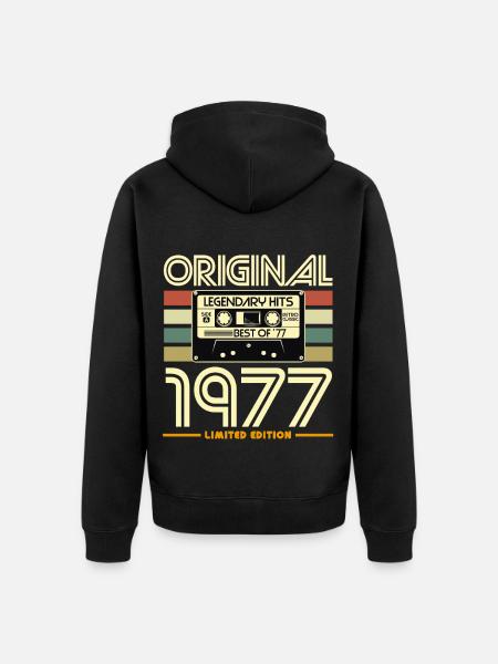 Originale limitierte Ausgabe von 1977 - Unisex Premium Bio Zip Hoodie - Schwarz