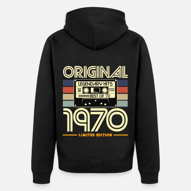 Original 1970 Limited Edition Cassette - Veste à capuche bio Premium Unisexe - noir
