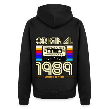 Original 1989 Cassette Édition Limitée - Veste à capuche bio Premium Unisexe - noir - Dos - Nico (187cm)