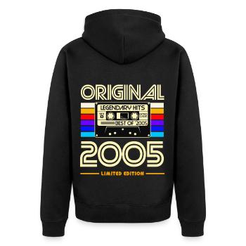 Original 2005 Limited Edition Cassette - Veste à capuche bio Premium Unisexe - noir - Dos - Nico (187cm)