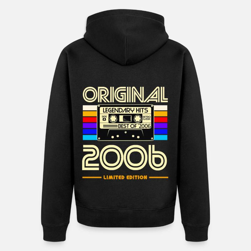 Original 2006 Retro Cassette - Veste à capuche bio Premium Unisexe - noir