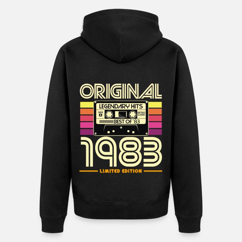 Original 1983 Edition Limitée - Veste à capuche bio Premium Unisexe - noir