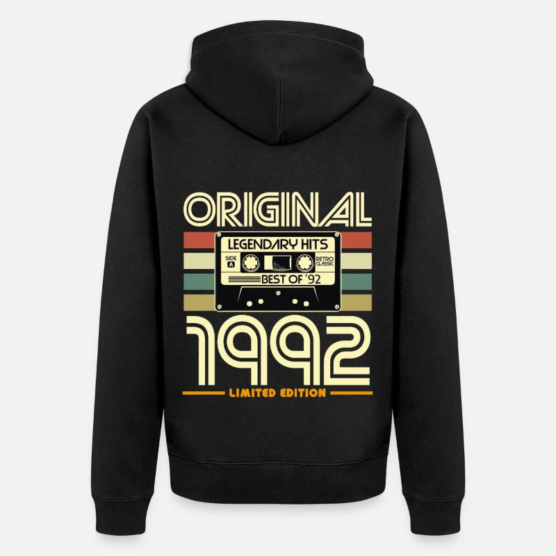 Original 1992 Cassette Limited - Veste à capuche bio Premium Unisexe - noir