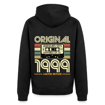 Original 1999 Cassette Rétro Édition - Veste à capuche bio Premium Unisexe - noir - Dos - Nico (187cm)