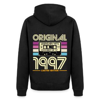 Original 1997 Cassette Rétro - Veste à capuche bio Premium Unisexe - noir - Dos - Nico (187cm)