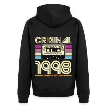 Original 1998 Limited Edition Cassette - Veste à capuche bio Premium Unisexe - noir - Dos - Nico (187cm)