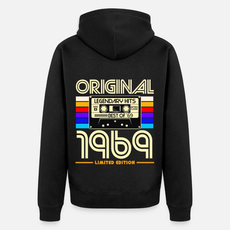 Original 1969 Édition Limitée - Veste à capuche bio Premium Unisexe - noir