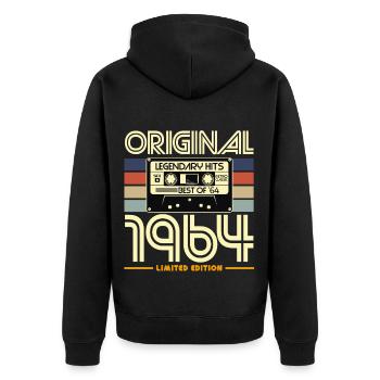 Original 1964 Limited Edition - Veste à capuche bio Premium Unisexe - noir - Dos - Nico (187cm)