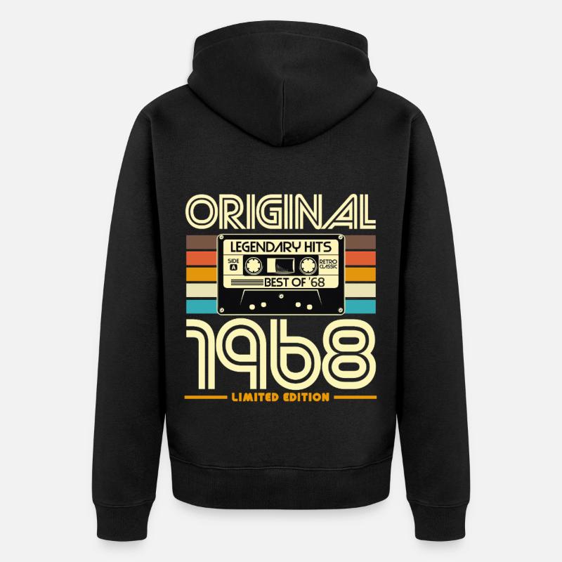 Original 1968 Cassette Retro - Veste à capuche bio Premium Unisexe - noir