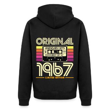 Original 1967 Limited Edition - Veste à capuche bio Premium Unisexe - noir - Dos - Nico (187cm)