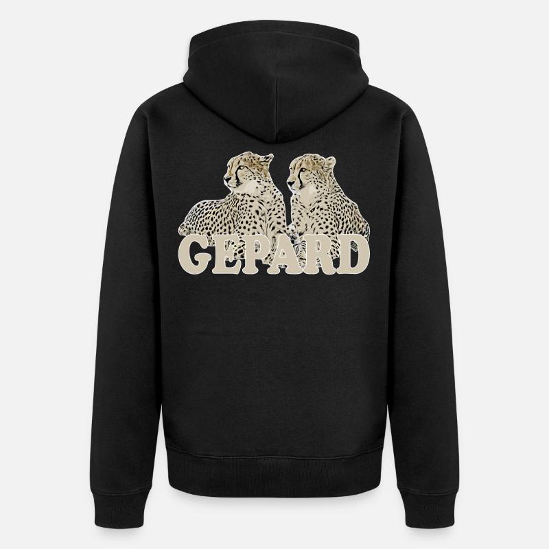 Gepard - Unisex Premium Bio Zip Hoodie - Schwarz