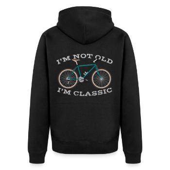 Cadeau Drôle Passionné de VTT Anciens - Veste à capuche bio Premium Unisexe - noir - Dos - Nico (187cm)