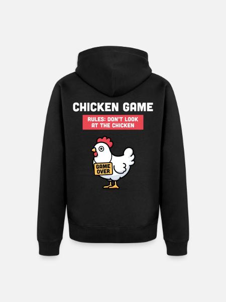 Chicken Game - Unisex Premium Organic Zip Hoodie - black