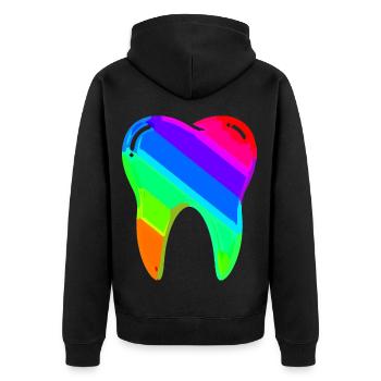 Zahn | Dentist | Dentist | Dental assistant - Unisex Premium Organic Zip Hoodie - black - Back - Nico (187cm)
