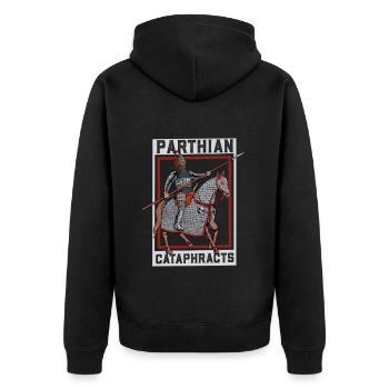 Lancer - Parthian Cataphract - Rider - Unisex Premium Organic Zip Hoodie - black - Back - Nico (187cm)