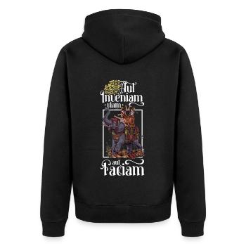 Hannibal - Aut inveniam viam aut faciam - Unisex Premium Organic Zip Hoodie - black - Back - Nico (187cm)