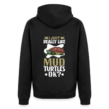 J’adore ma tortue - Veste à capuche bio Premium Unisexe - noir - Dos - Nico (187cm)