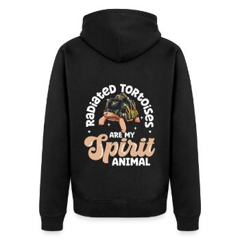 My Spirit Animal - Radiated Turtle - Unisex Premium Organic Zip Hoodie - black - Back - Nico (187cm)