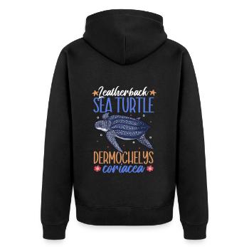 Tortue luth - Veste à capuche bio Premium Unisexe - noir - Dos - Nico (187cm)