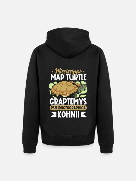 Mississippi Mute Turtle - Unisex Premium Organic Zip Hoodie - black