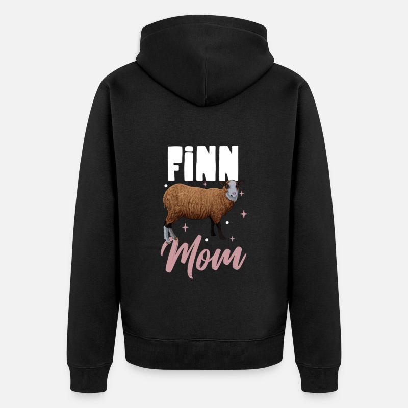 Maman mouton finlandaise - Veste à capuche bio Premium Unisexe - noir