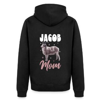 Jakobschaf Mama - Veste à capuche bio Premium Unisexe - noir - Dos - Nico (187cm)