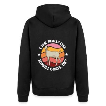 I love my gala horses - Unisex Premium Organic Zip Hoodie - black - Back - Nico (187cm)