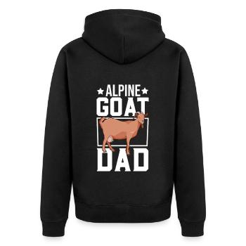 Papa d’une chèvre de montagne - Veste à capuche bio Premium Unisexe - noir - Dos - Nico (187cm)