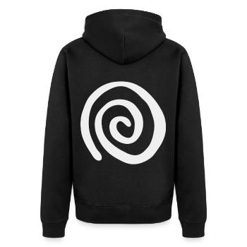 Spirale d’hypnose de motif et d’illusion - Veste à capuche bio Premium Unisexe - noir - Dos - Nico (187cm)