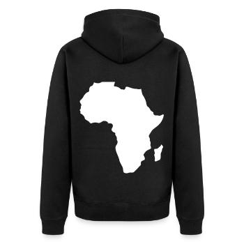 Afrique continent carte blanc - Veste à capuche bio Premium Unisexe - noir - Dos - Nico (187cm)