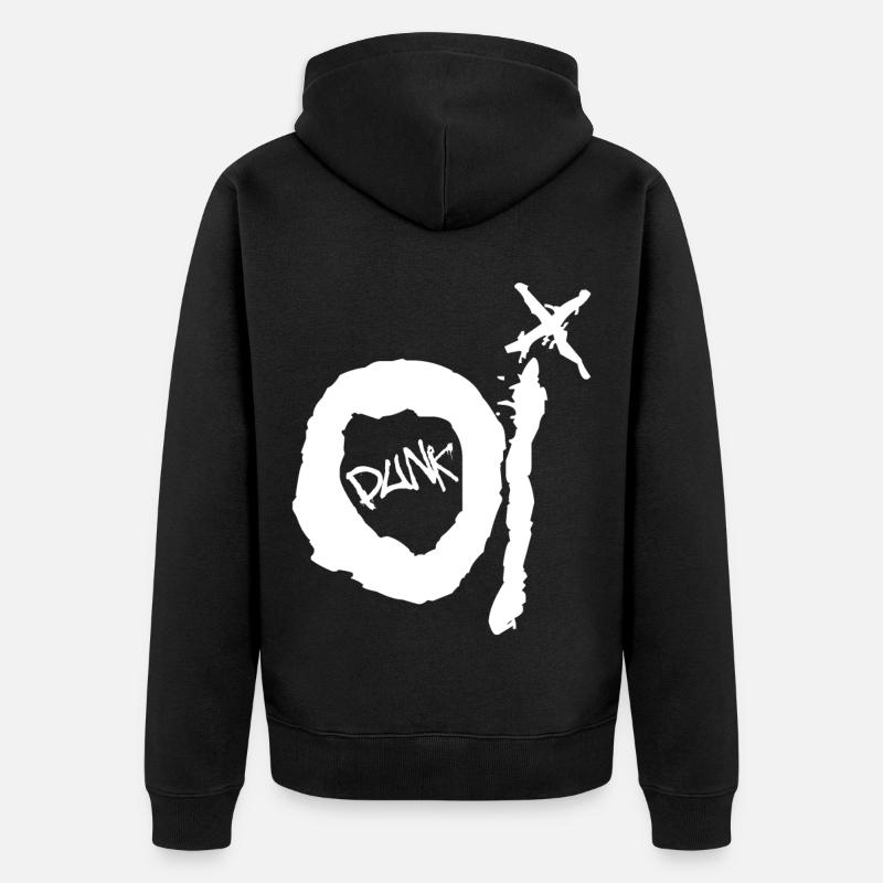 Oi Punk - Veste à capuche bio Premium Unisexe - noir