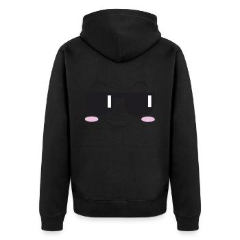 Sunglasses laugh face - Unisex Premium Organic Zip Hoodie - black - Back - Nico (187cm)