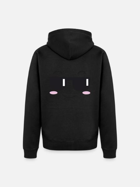 Sunglasses laugh face - Unisex Premium Organic Zip Hoodie - black