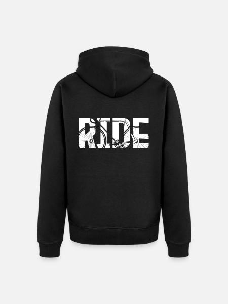 Road cycling - Unisex Premium Organic Zip Hoodie - black