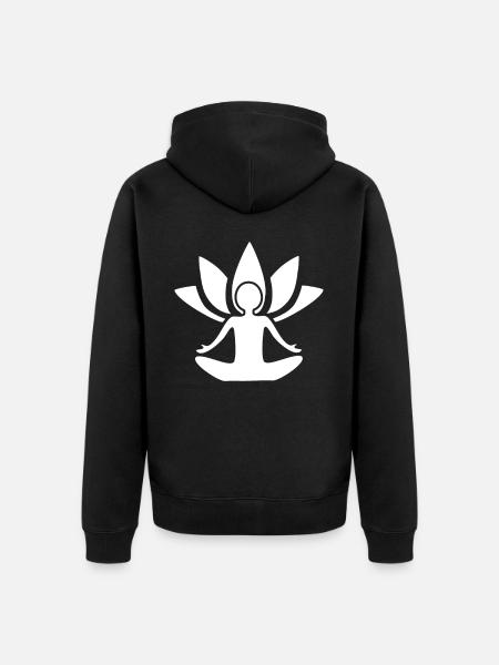 Namaste Yogi - Yoga - Unisex Premium Organic Zip Hoodie - black